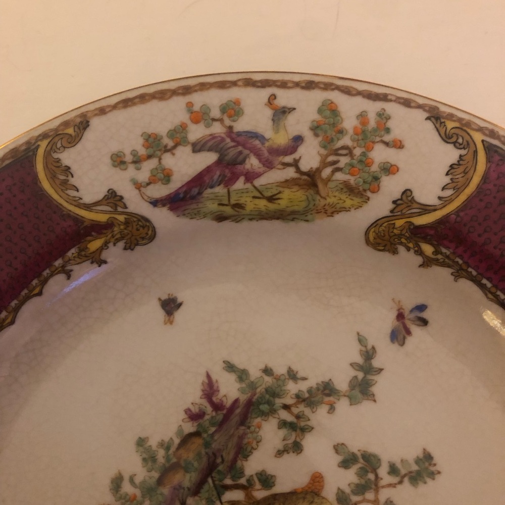 Gorgeous Vintage Display or Wall Plate Pheasant Motif Circa 1980’s 10 1/4” Fancy - Picture 10 of 11